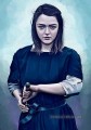 Portrait d’Arya Stark en guerrière Le Trône de fer
